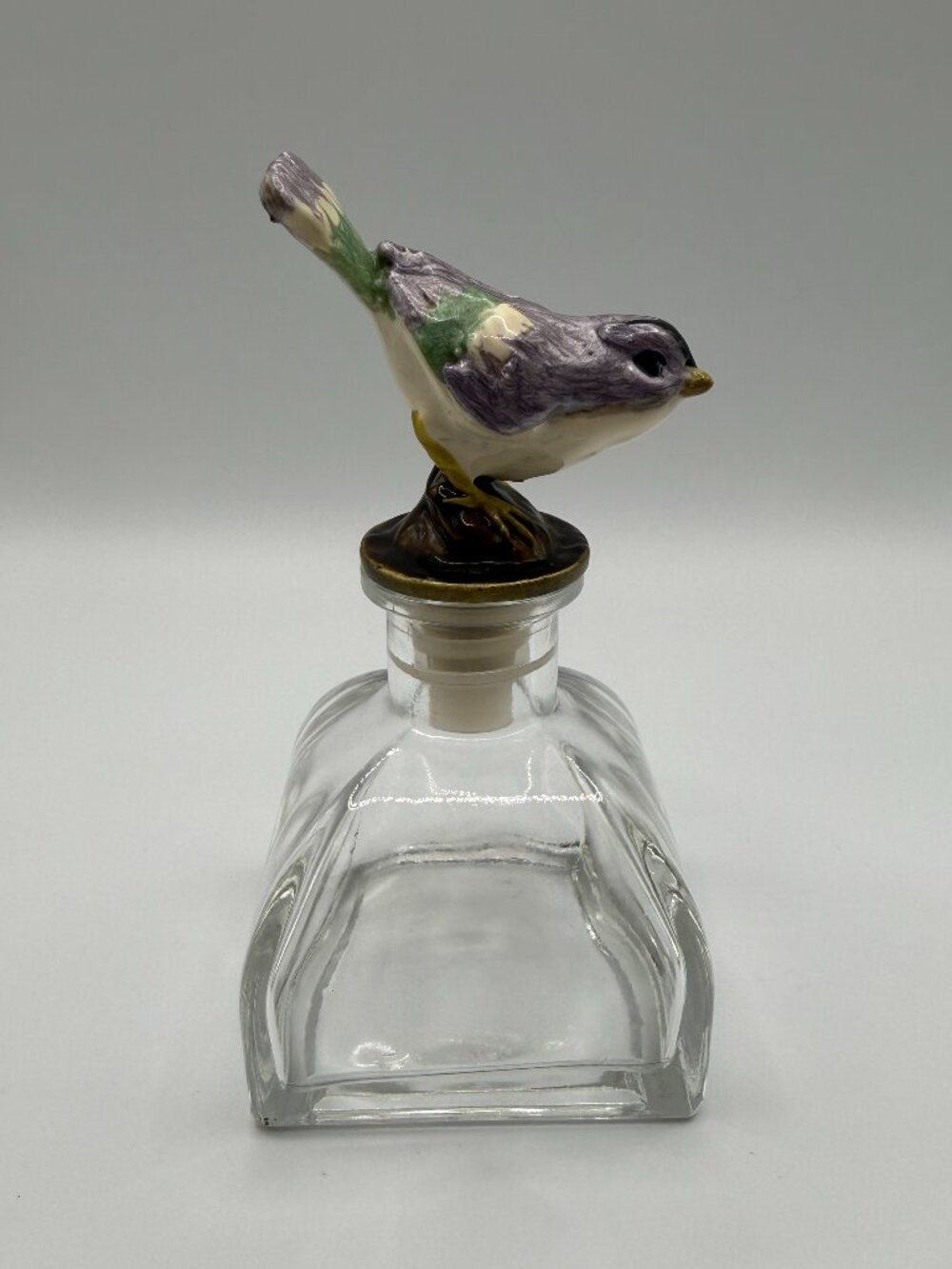 Decorative Bottle with Bird Stopper